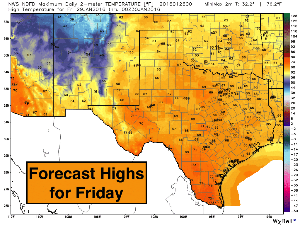 Highs Friday