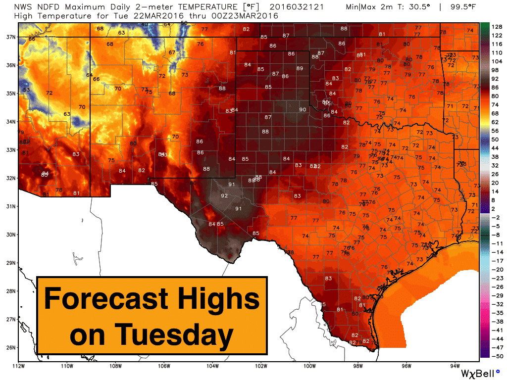 Tuesday's Highs