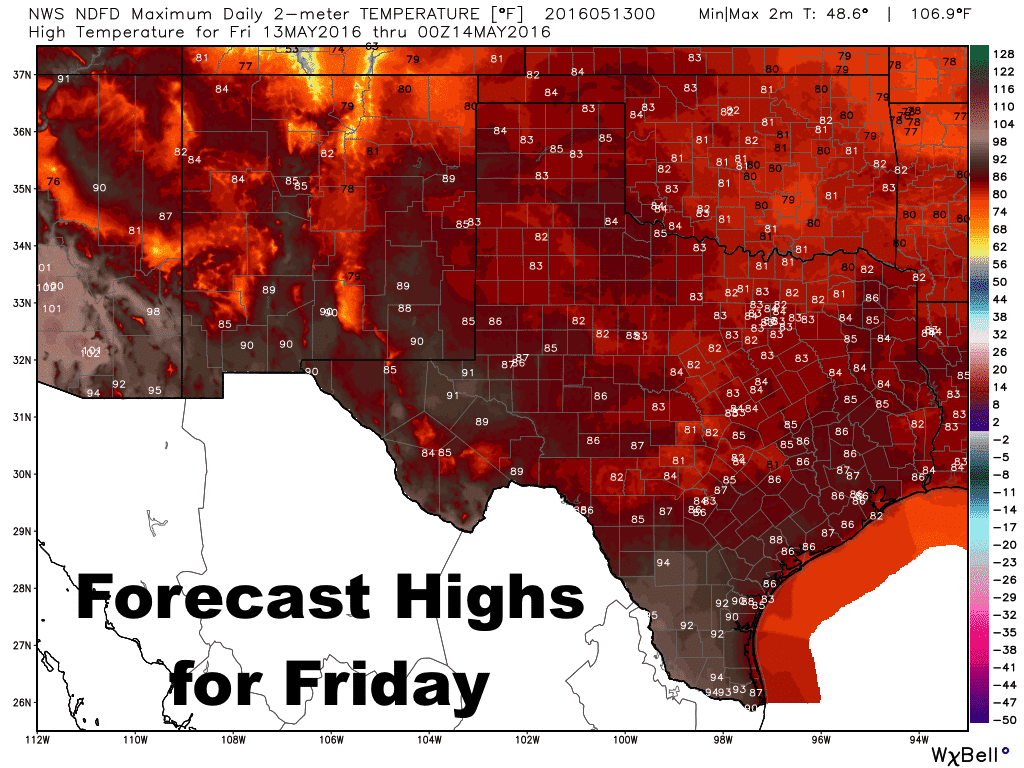 Highs Friday