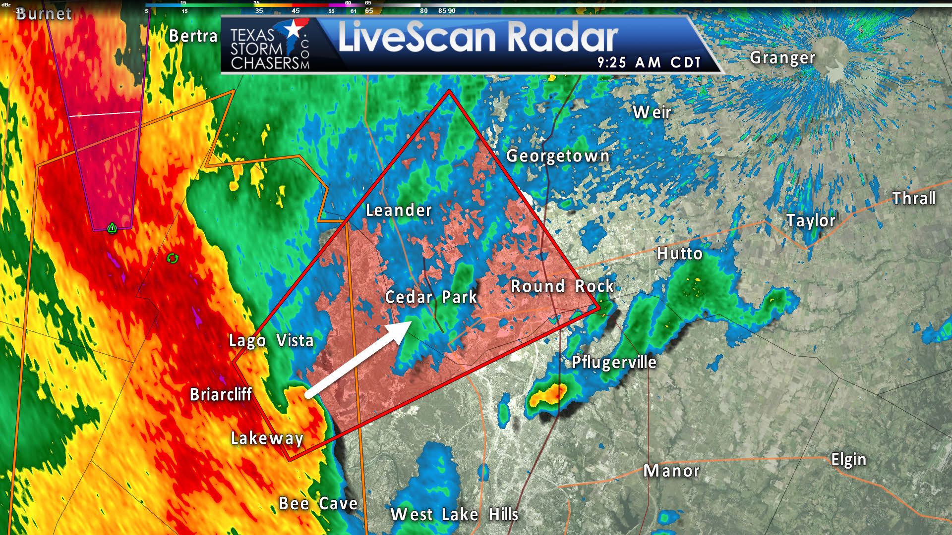 Tornado Warning: Travis & Williamson Counties (C TX) till 1015AM • Texas Storm Chasers1920 x 1080