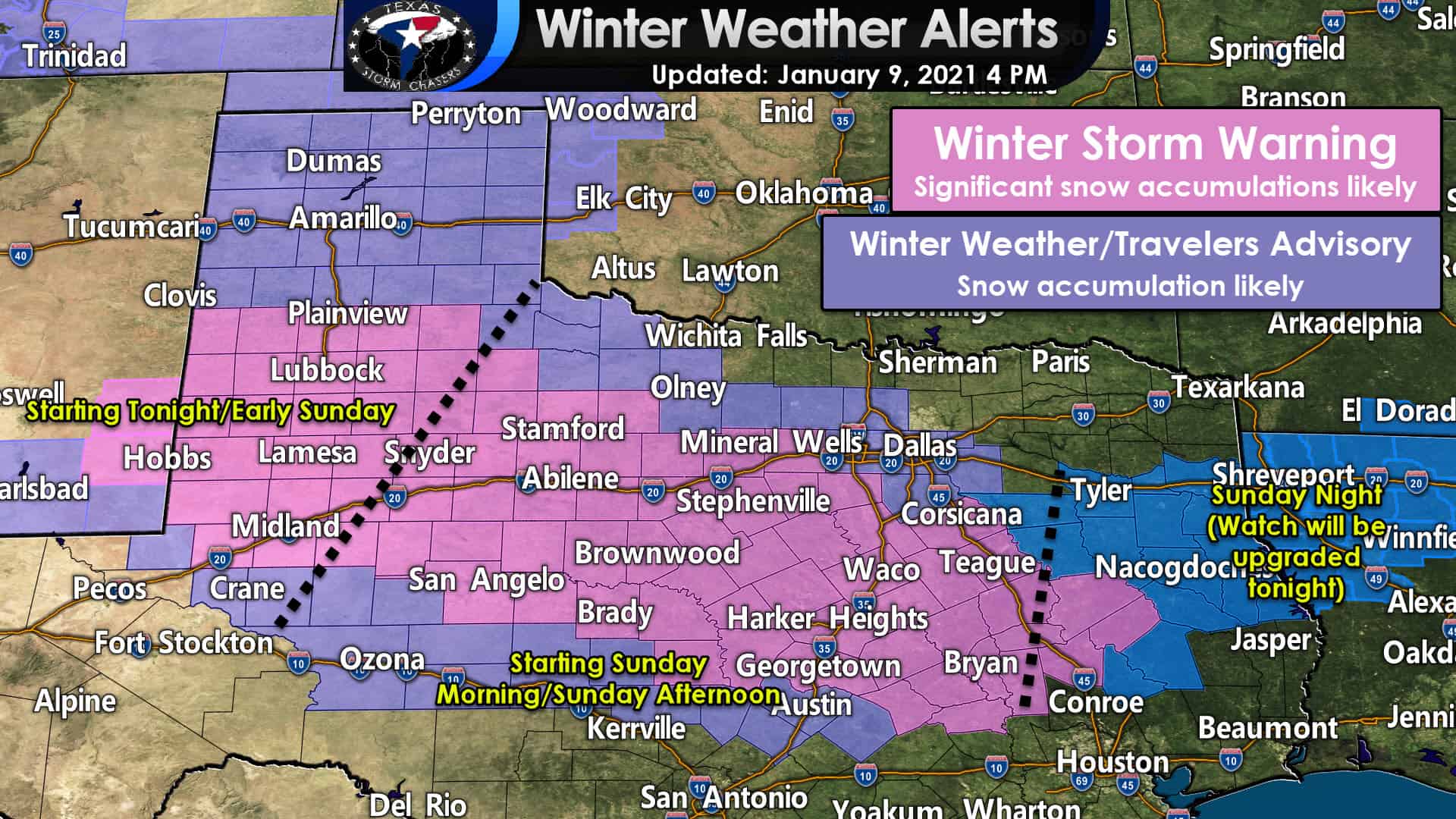 Saturday Afternoon Update Winter Storm Warnings Galore