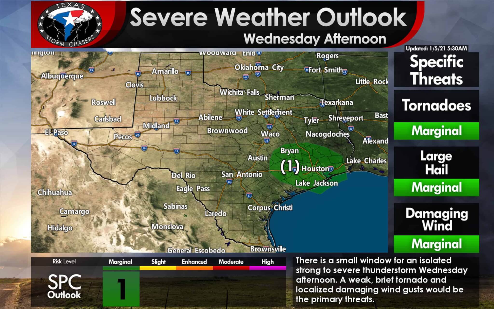 Cold front pushes through tomorrow; Rain likely in eastern third of Texas