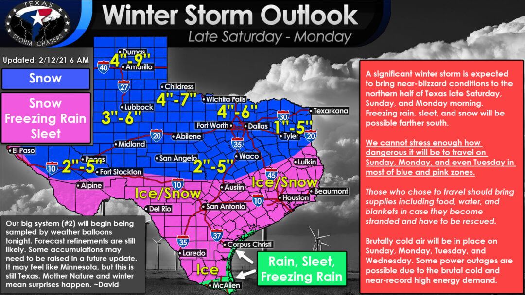 Historic Cold and Multiple Winter Storms to Texas