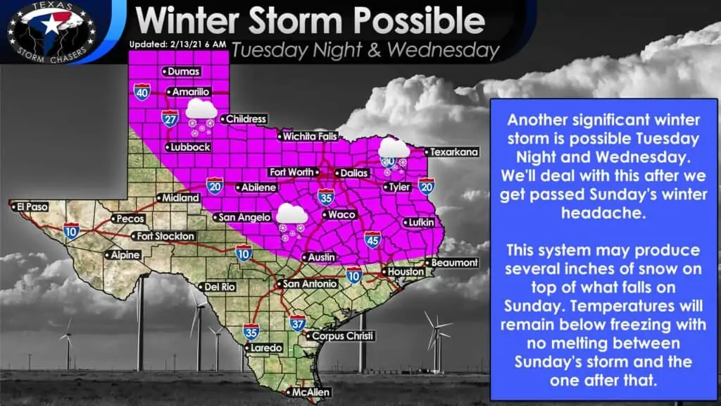 Another significant winter storm is possible Tuesday Night and Wednesday.
