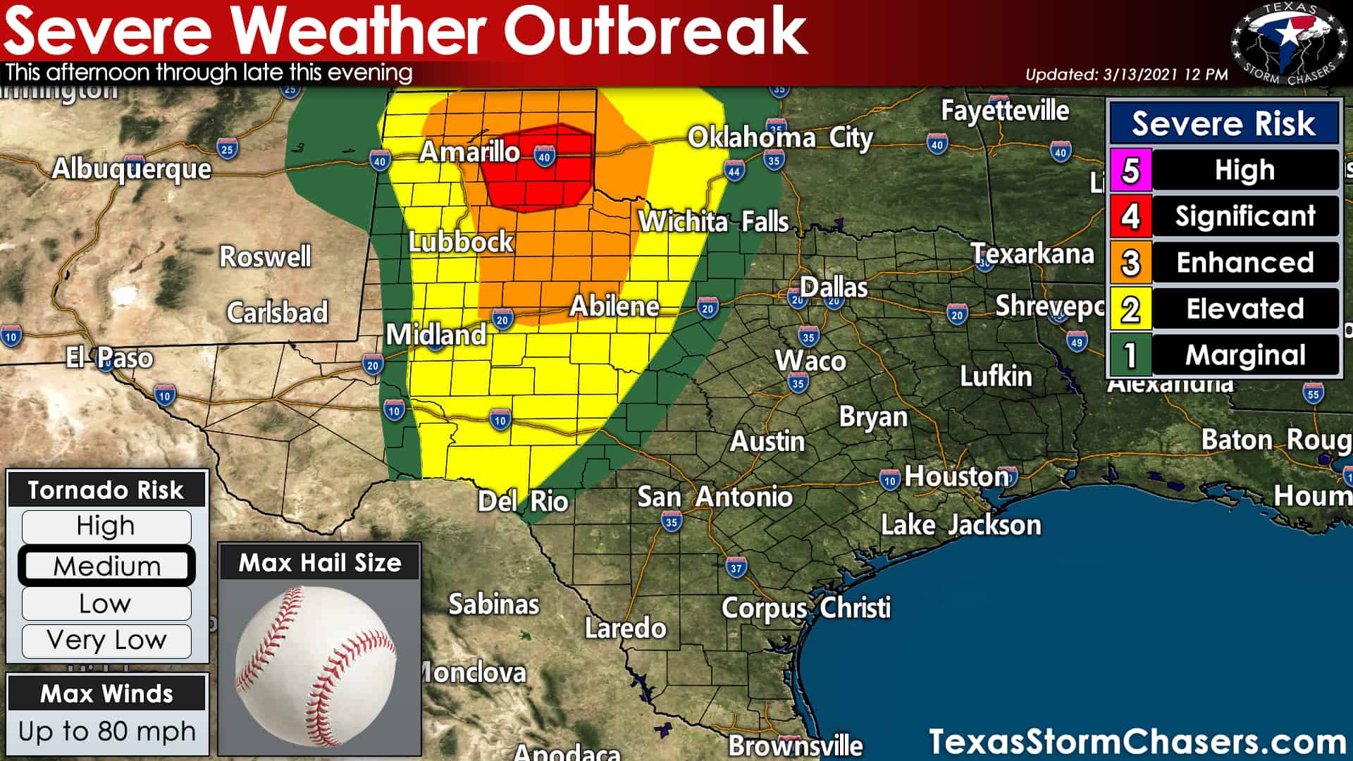 Significant Severe Weather Outbreak Likely Today in West Texas & Texas Panhandle