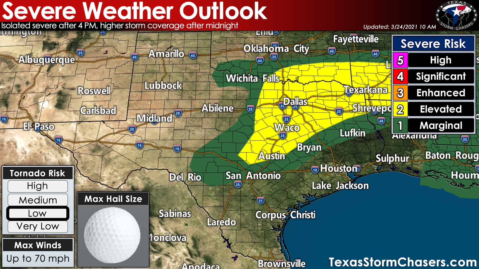 Severe weather threat increasing this afternoon & tonight