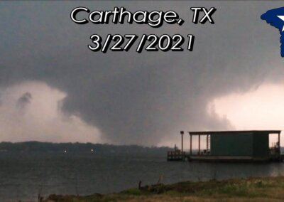 3/27/2021 • BIG Tornado in Carthage, TX (Shared by Evan Hatch)