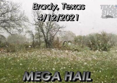 April 12, 2021 • Insane Hailstorm in Brady, TX Destroys Chase Vehicle! {S}