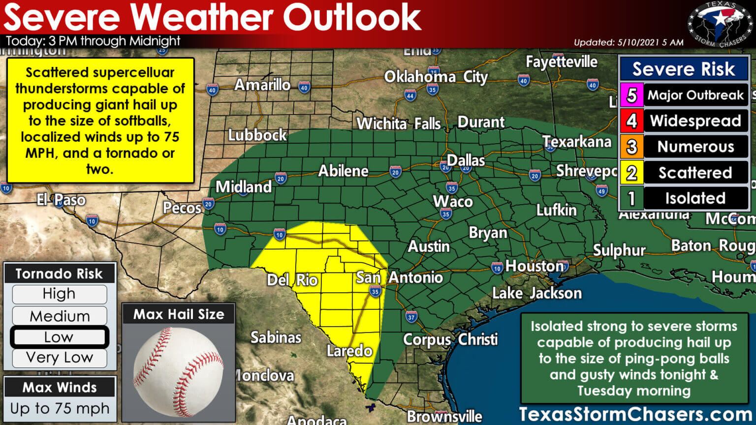 Supercells with nasty hail from Del Rio. Laredo toward SAT this