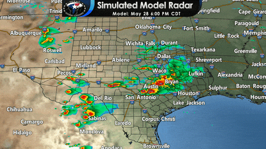 May 28: Multiple Clusters Of Storms This Evening & Tonight For West 