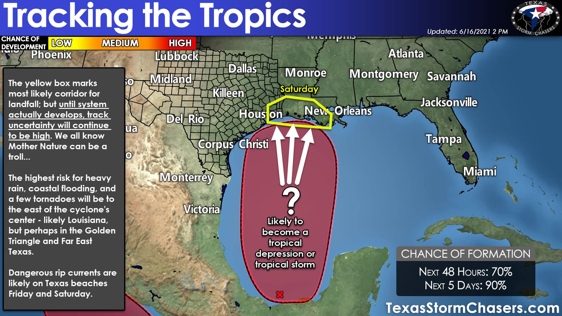 Tropical Depression/Storm likely to form by Friday in Western Gulf of Mexico