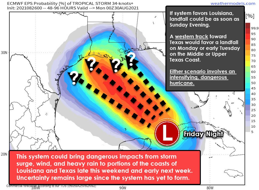 Dangerous hurricane expected in the Gulf of Mexico this weekend
