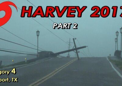 HARVEY 2017 (Part 2) • INTENSE Eyewall Winds in Rockport, Texas!