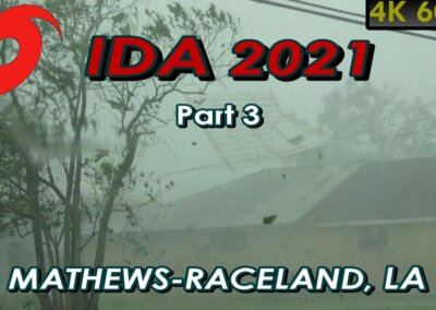 Chasing Hurricane IDA 2021 (Part 3) • Inside the Eye in Raceland [4K]