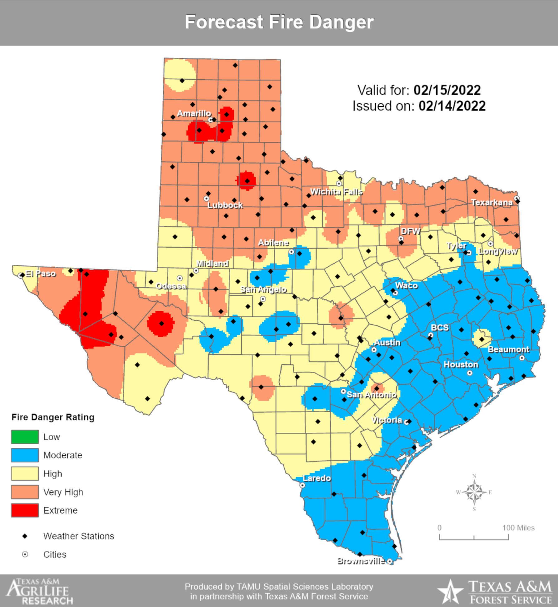 Next Three Days in Texas Weather: Fire, Storms, and Snow