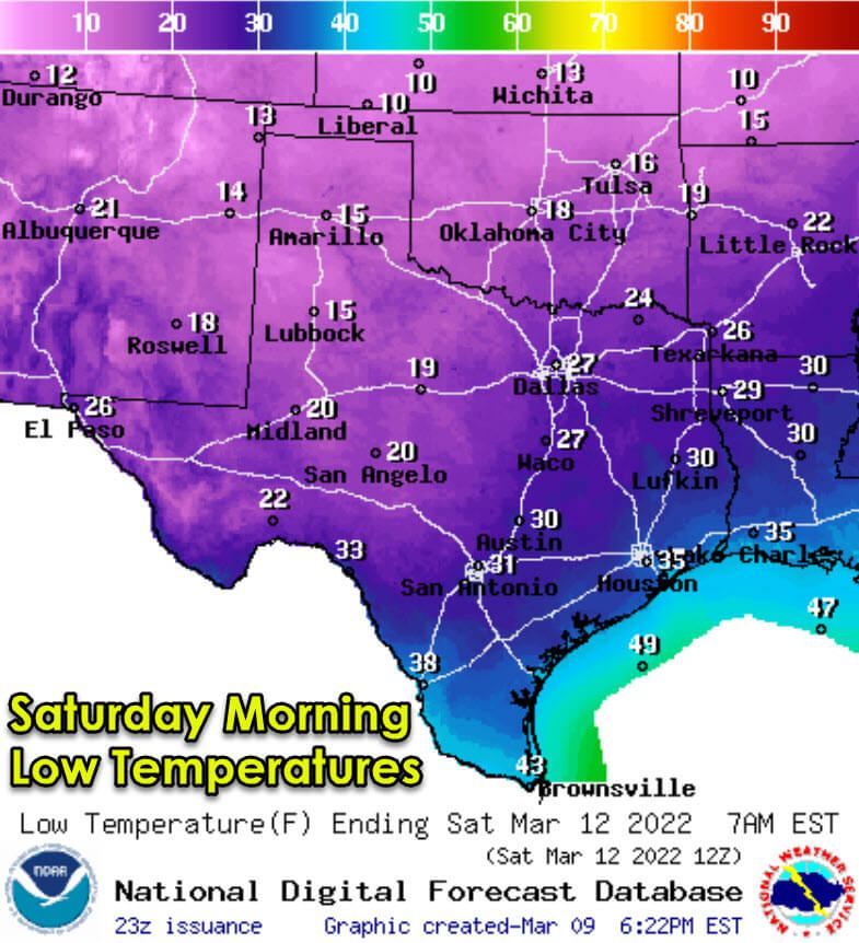 Strong cold front brings winter back to Texas on Friday