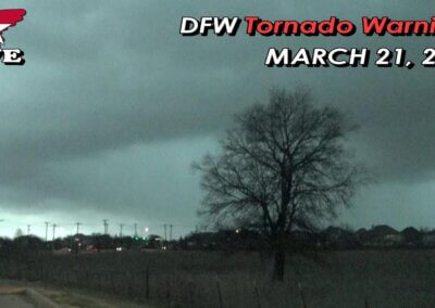 3/21/22 LIVE CAM 2 • DFW Metroplex Tornado Warned Storms {Jason}