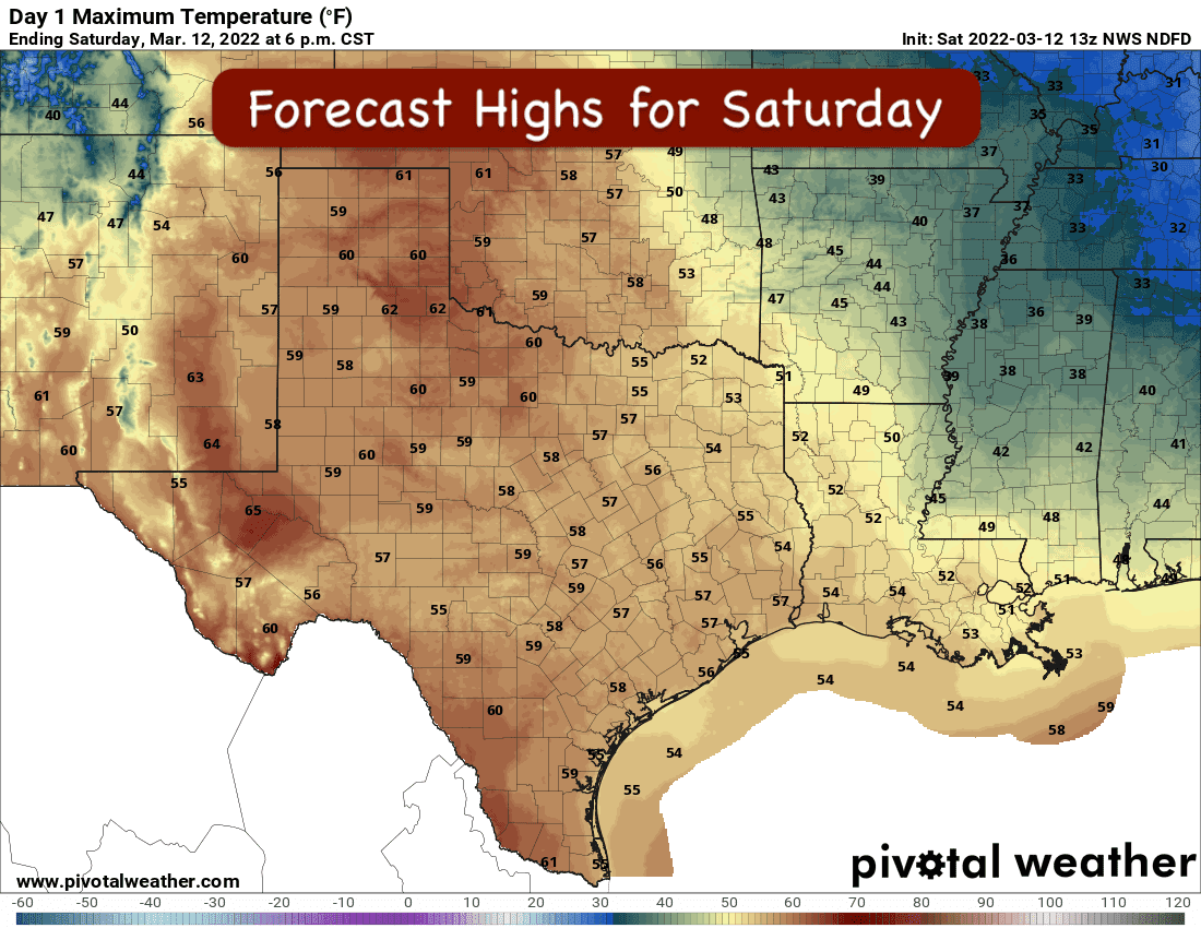 March 12 & 13 Weekend Outlook – Nice Warm-up Ahead – Severe Weather Returns Monday
