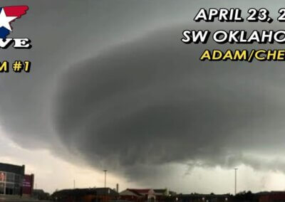 4/23/22 LIVE CAM 1 • Fort Cobb, OK Area Severe Storms! {Adam}