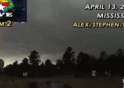 LIVE 4/13/22 (Cam 2) • Bentonia to Jackson, MS Tornado Warnings {S}