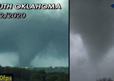 Two Strong Tornadoes in Oklahoma, Chasers Get Too Close {T-S}