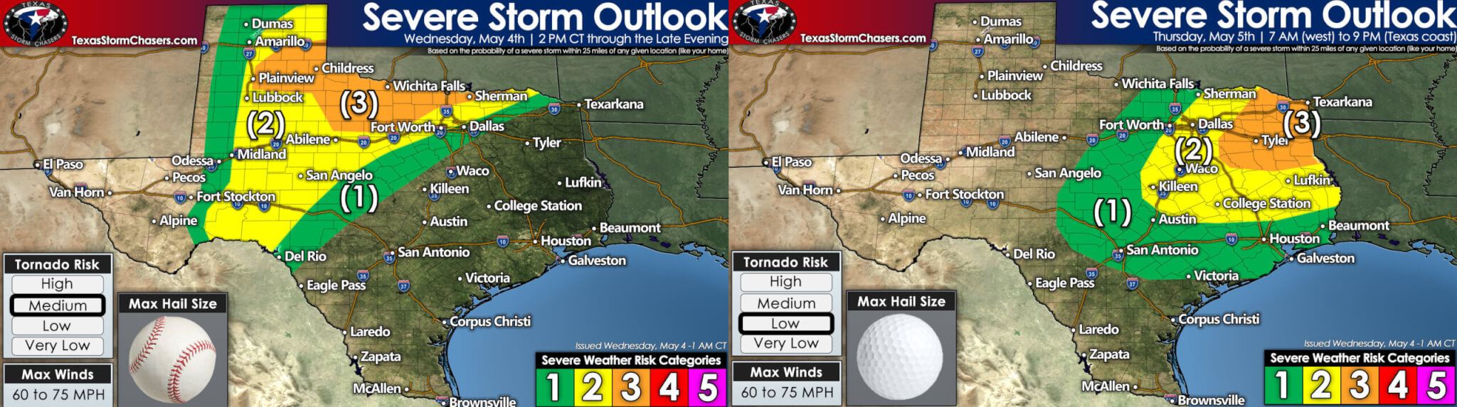 More Texas Severe Storms Expected – Today & Thursday