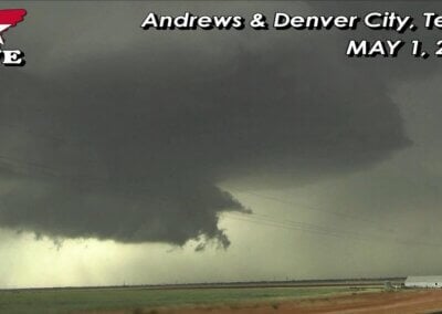 5/1/22 LIVE CAM 2 • Tornado Warned Storms in Andrews & Denver City, TX {S}