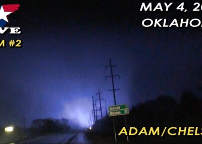 5/4/22 LIVE CAM 2 • Central Oklahoma Supercell & Night Tornado! {Adam}