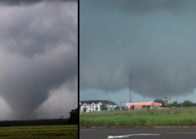 Large Multi-Vortex Tornado Moves into Norman, OK [May 6, 2015]