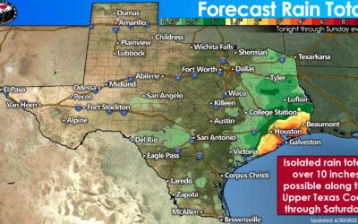 Tropical Disturbance to bring Heavy Rain to Upper Texas Coast on Friday