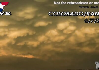 LIVE 6/7/22 • Storms & Sunset Mammatus in Kansas/Colorado {S/A}