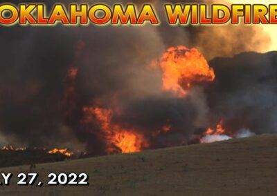 Major Wildfire with HUGE Flames in NW Oklahoma (July 27-28, 2022)