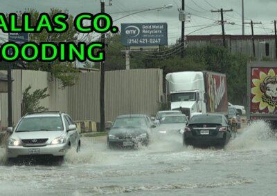 Dallas, Texas Residual Flooding after Major Event on 8/22/2022