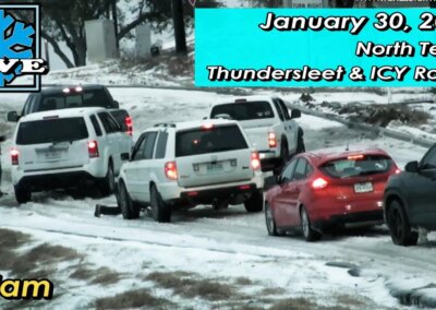 1/30/23 LIVE CAM 2 • Denton, Texas USA Thundersleet & Icy Roads {Adam}