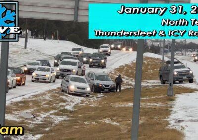LIVE CAM – Dallas, Texas Thunder-Sleet and Icy Roads [1/31/2023]
