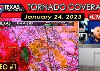 January 24, 2023 LIVE Texas Tornado Coverage #1 (Eagle Lake) {D}