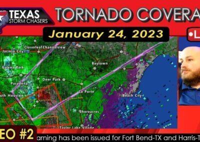 January 24, 2023 LIVE Texas Tornado Coverage #2 (Deer Park & Taylor Landing) {D}