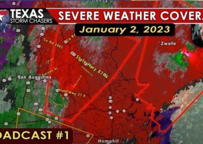 January 2, 2023 LIVE Texas Tornado Coverage (Piney Woods) {D}
