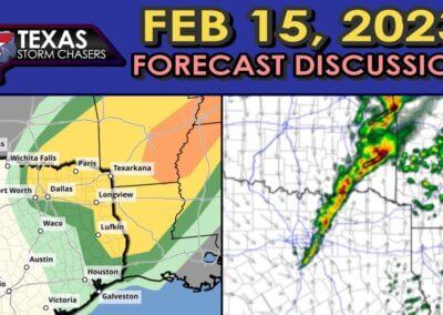 2/15/2023 – Trey’s Tornado Risk Analysis for Texas Today