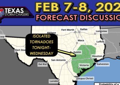 2/7/2023 – UPDATE on Low Tornado Threat Tonight in Texas – Analysis