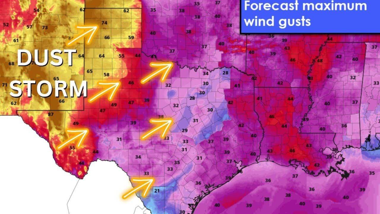 Rain Exits This Morning Very Windy Wednesday Texas Weather Roundup 2222023 2430