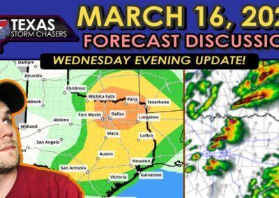 3/15/2023 UPDATE – Hail & Few Tornadoes in TX Tomorrow
