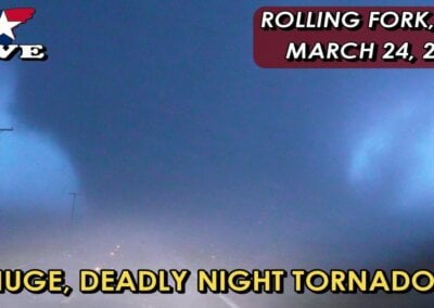 LIVE CHASE: Violent Tornado hits Rolling Fork, MS [3/24/23] {S/A}