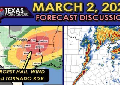 March 2, 2023 – Trey’s Tornado Risk Analysis for Texas TODAY