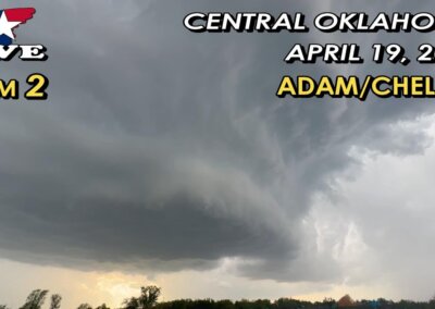 4/19/23 LIVE CAM 2 • Oklahoma Major Hail and Tornado Chase {Adam}