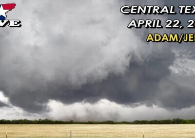 4/22/23 LIVE • Supercell and Hail near Brady, Texas {Adam}