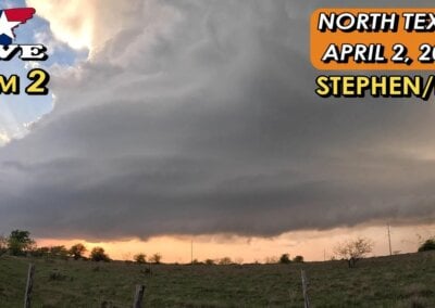 4/2/23 LIVE CAM 2 • Meridian, Texas Amazing Supercell Chase {Stephen}