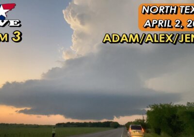 4/2/23 LIVE CAM 3 • Meridian, Texas Amazing Supercell Chase {Adam}