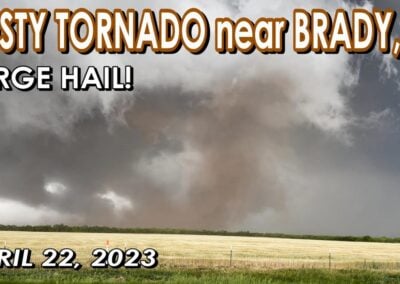 April 22, 2023 • Dusty Tornado and Large Hail near Brady, TX {A/JB}
