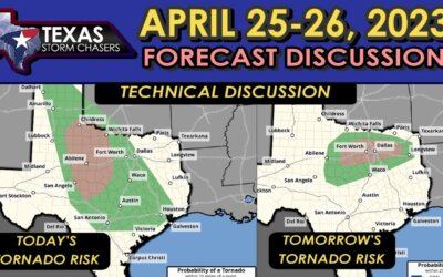 April 25, 2023 – Trey’s Tornado Risk Analysis for Texas Today & Tomorrow